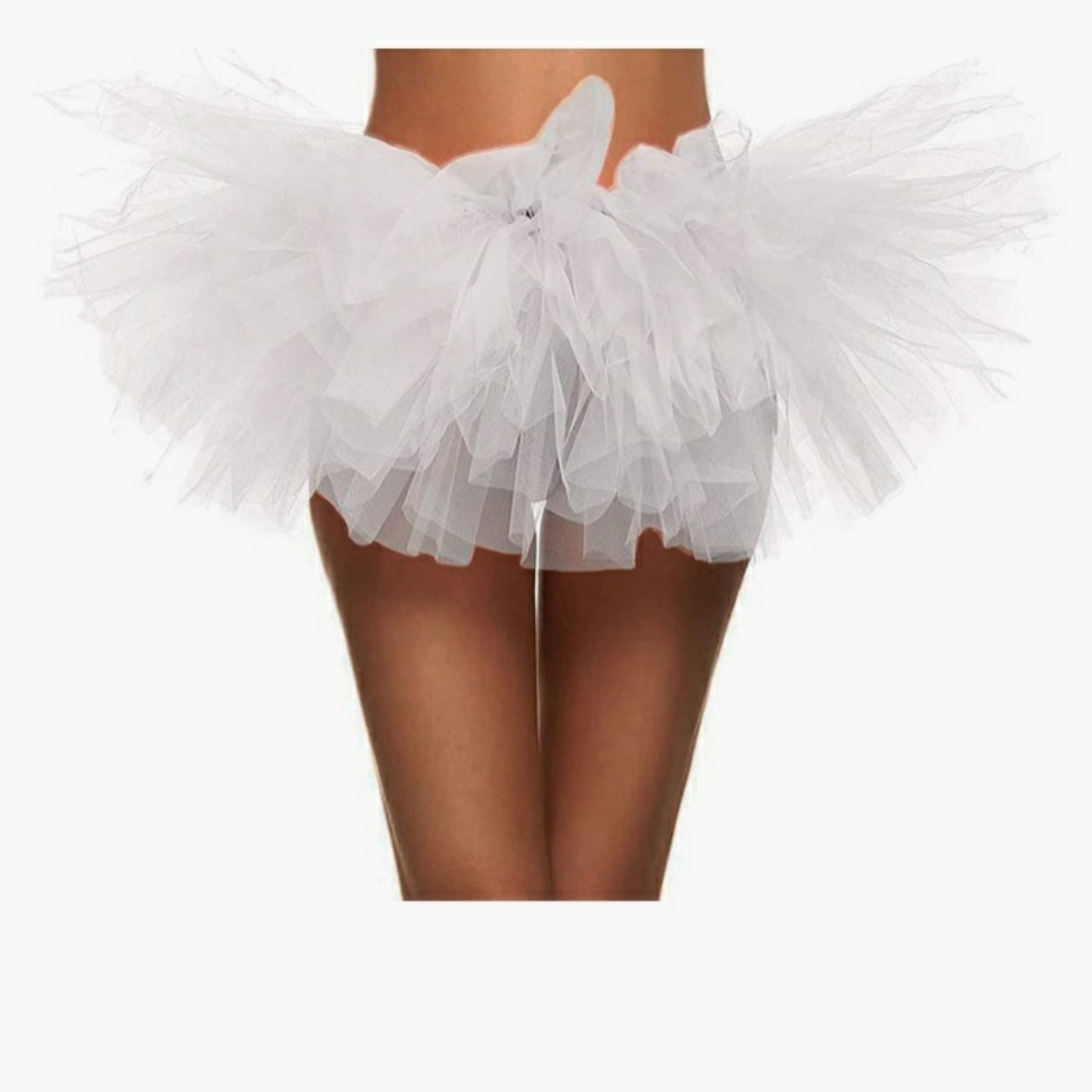 White 5 layered Tulle tutu skirt